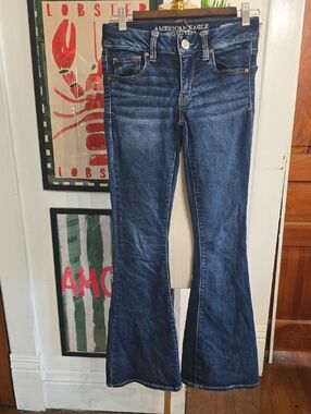 American Eagle Outfitters Dark Blue Flare Jeans